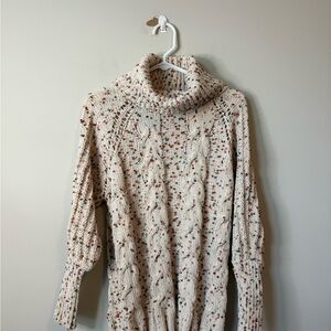 moon & madison confetti cream cable sweater size XS